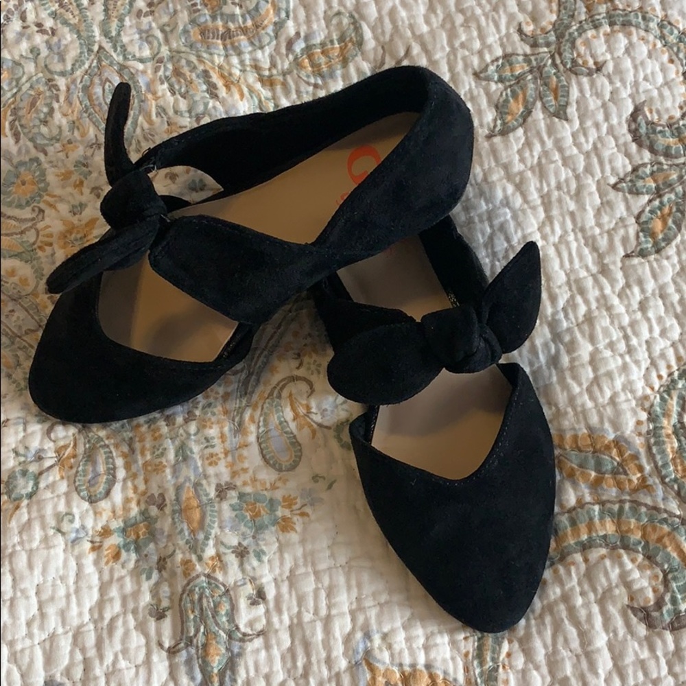 Girls' Clair-Girl Bow Tie Suede Casual Flats